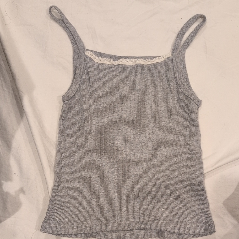Brandy Melville Gray Ribbed Women's Tank Top